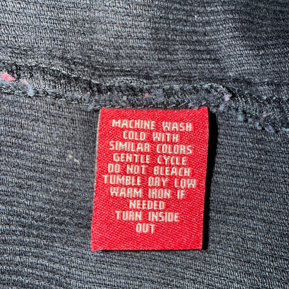 Chaps Denim Corduroy Jacket XL Black Button Front Casual - Picture 10 of 10
